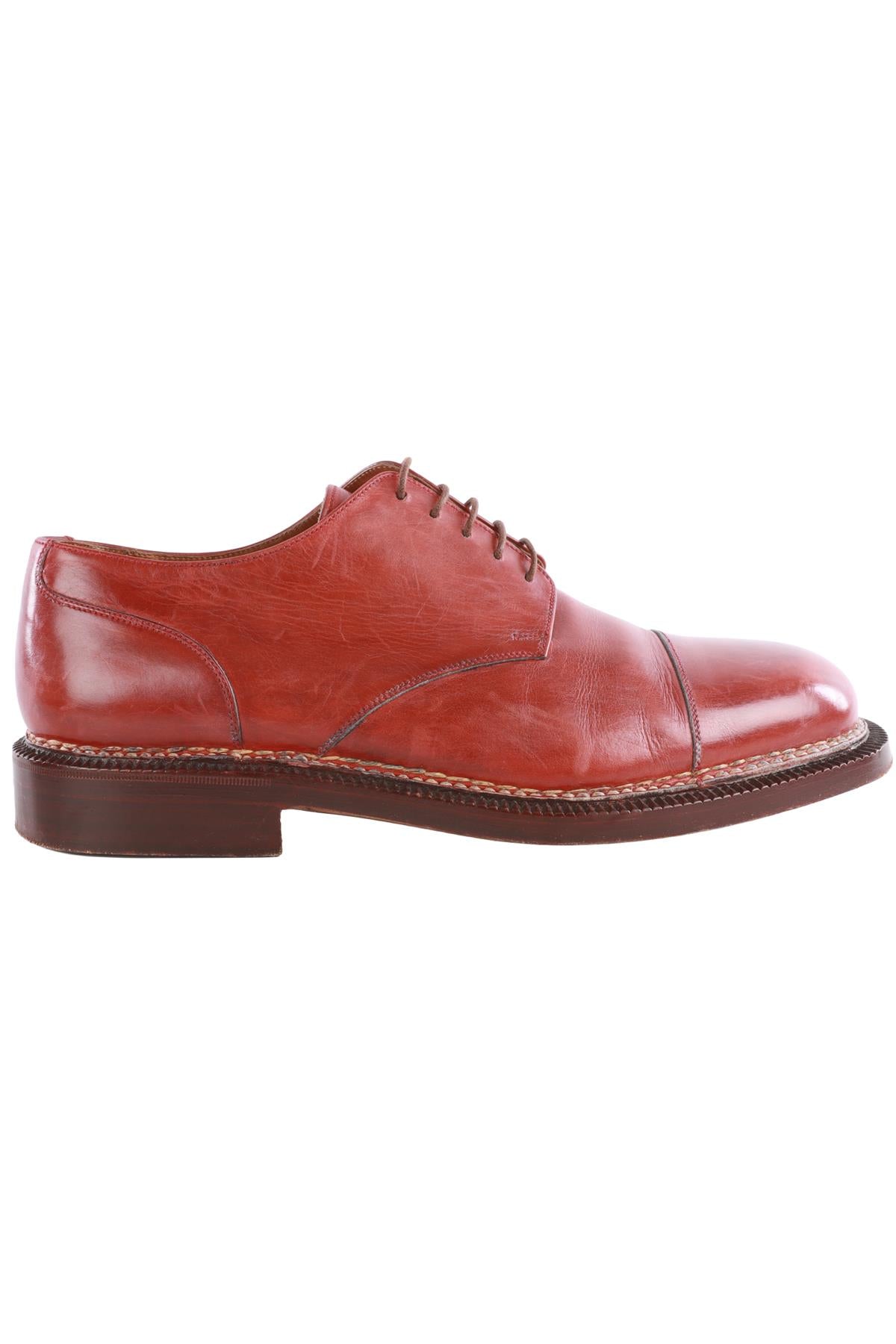 JIL SANDER RED MEN'S DERBY SHOES EU 42 UK 8 US 9