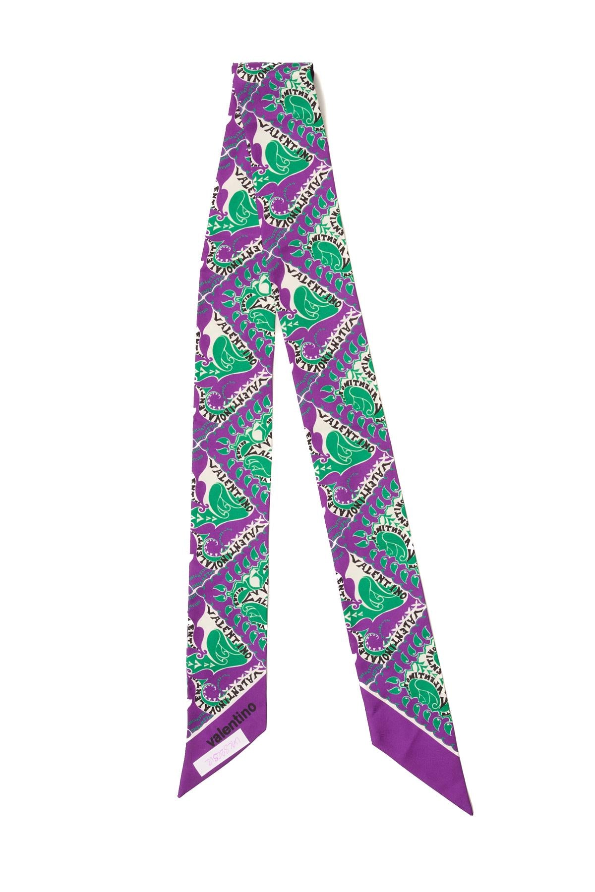 VALENTINO PURPLE SILK SCARF