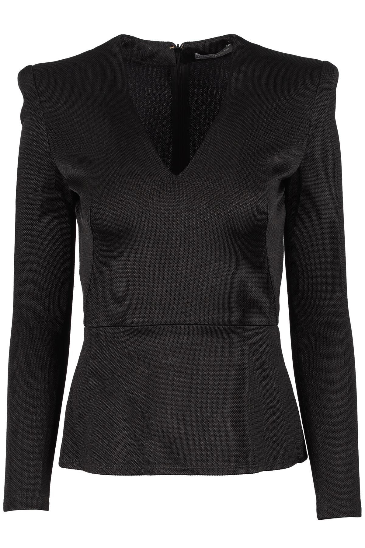 ALEXANDER MCQUEEN BLACK COTTON TOP IT 38 UK 6