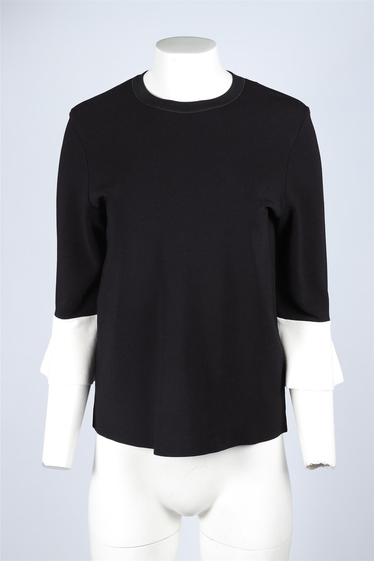 VALENTINO BLACK KNIT TOP LARGE