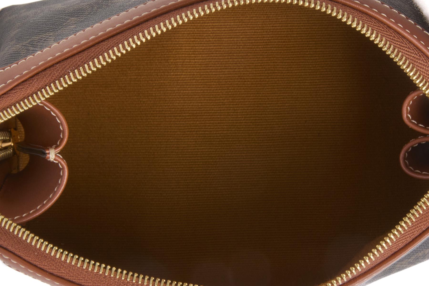 CELINE BROWN SMALL TRIOMPHE CANVAS POUCH