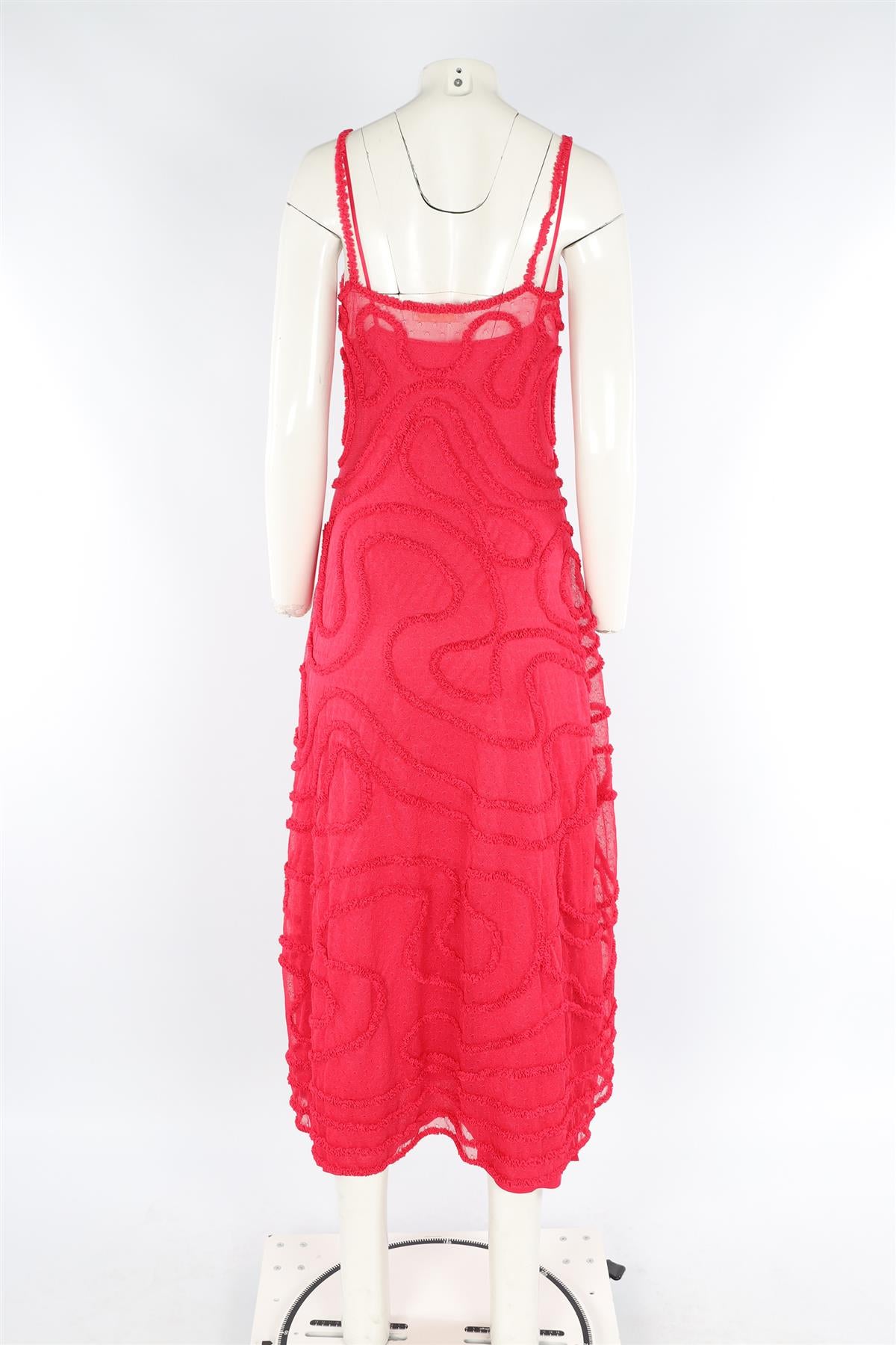 ULLA JOHNSON PINK KNIT MAXI DRESS MEDIUM
