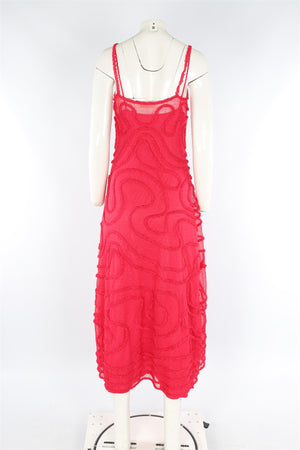 ULLA JOHNSON PINK KNIT MAXI DRESS MEDIUM