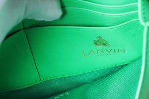 LANVIN GREEN SUGAR WALLET ON CHAIN LEATHER SHOULDER BAG