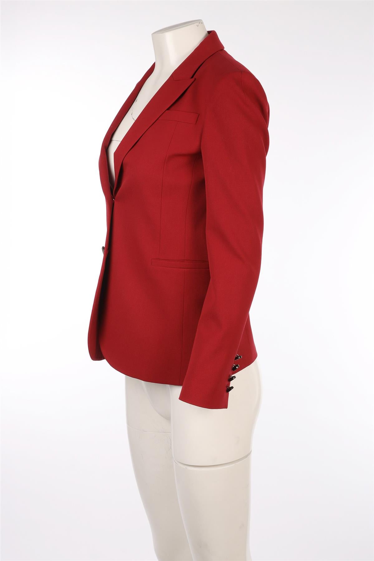 GUCCI RED WOOL BLAZER IT 42 UK 10