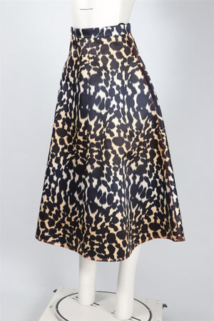 MAISON RABIH KAYROUZ BLACK SATIN MAXI SKIRT FR 36 UK 8