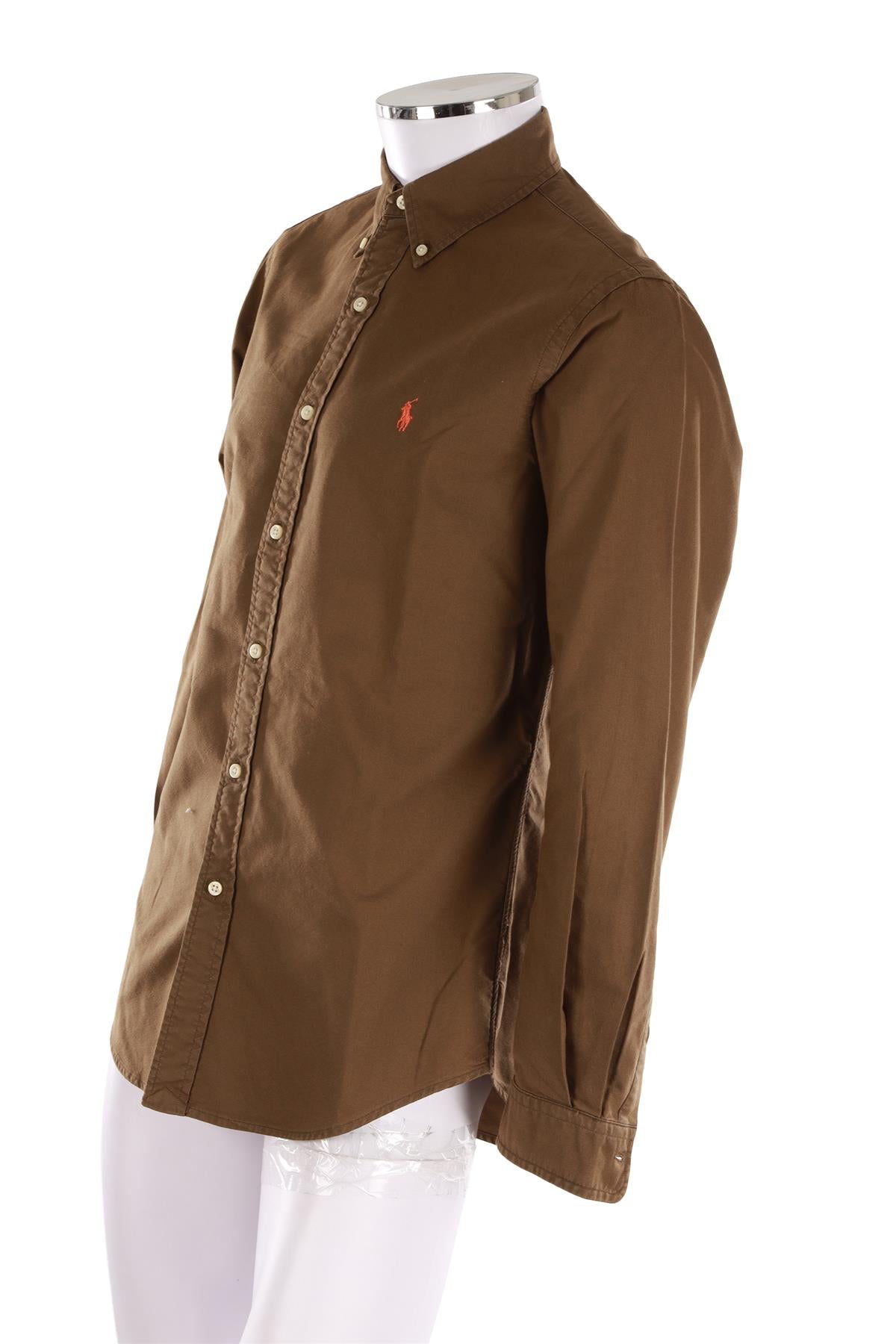 RALPH LAUREN GREEN MEN'S COTTON SHIRT MEDIUM