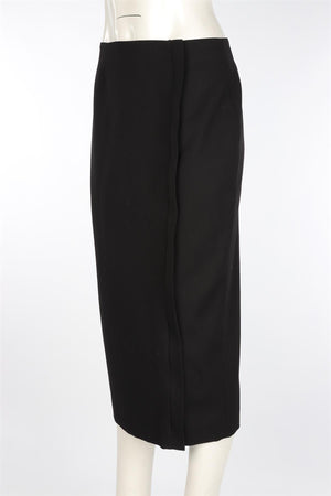 HAIDER ACKERMANN BLACK WOOL MIDI SKIRT FR 40 UK 8