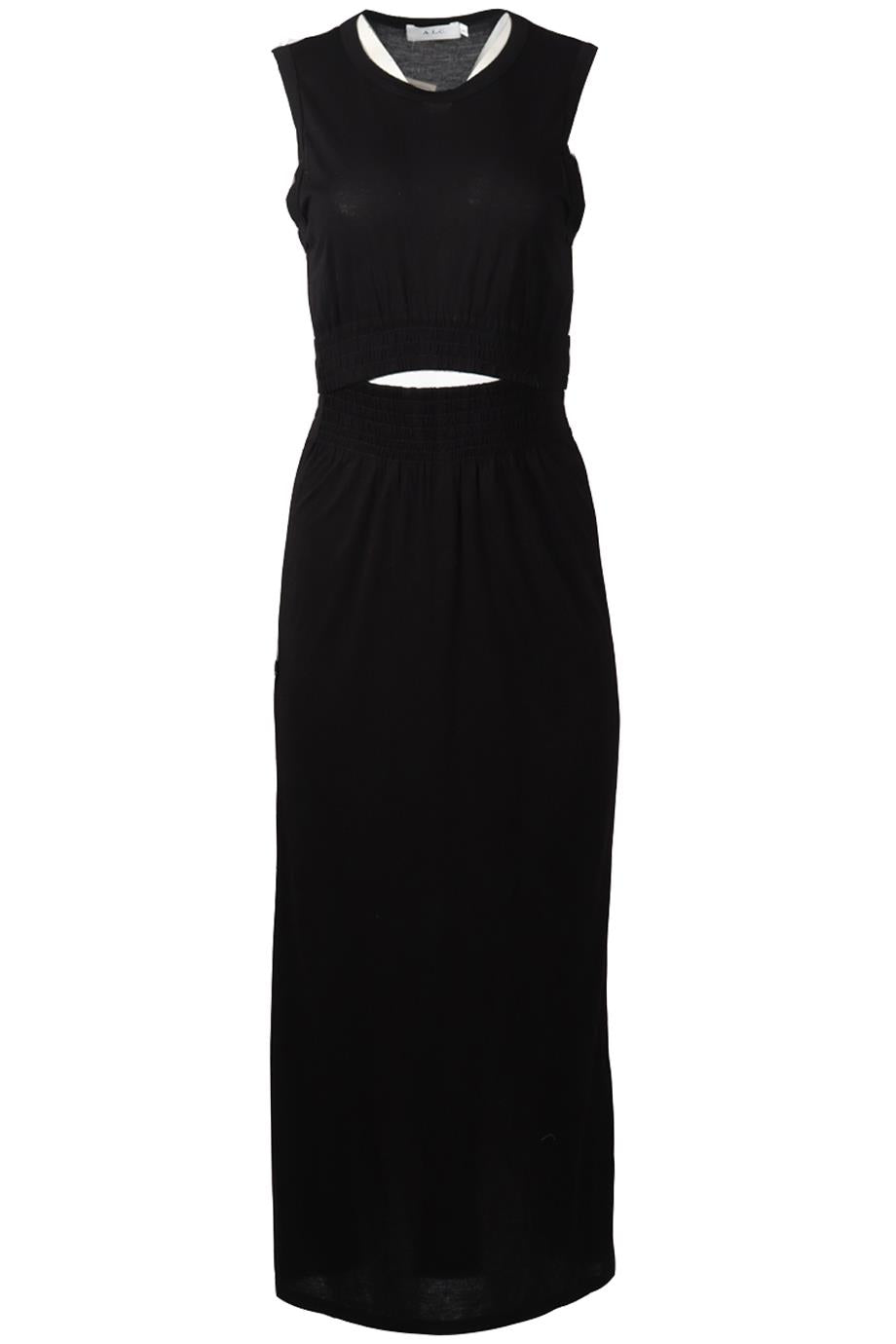 A.L.C. CUTOUT JERSEY MIDI DRESS XSMALL