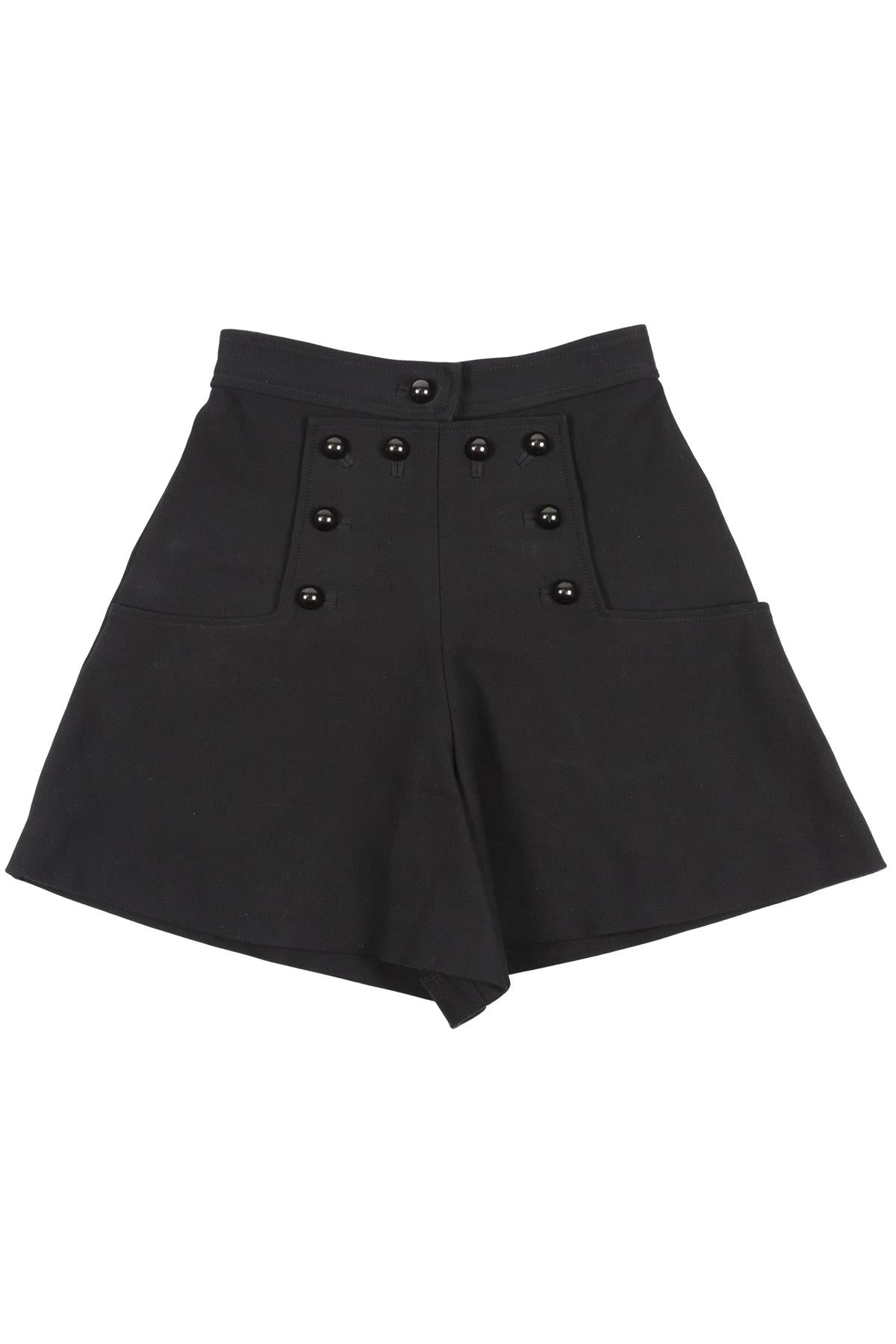 ISABEL MARANT BLACK WOOL SHORTS FR 36 UK 8