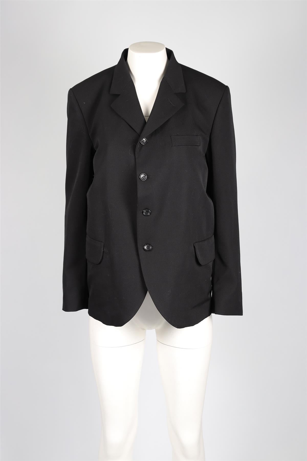COMME DES GARÇONS BLACK 2024 WOOL BLAZER LARGE