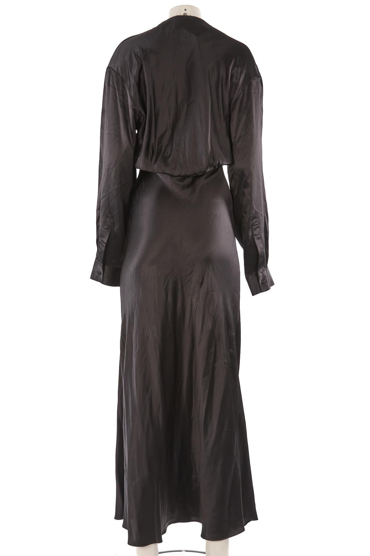 CHRISTOPHER ESBER BLACK SILK MAXI DRESS UK 10