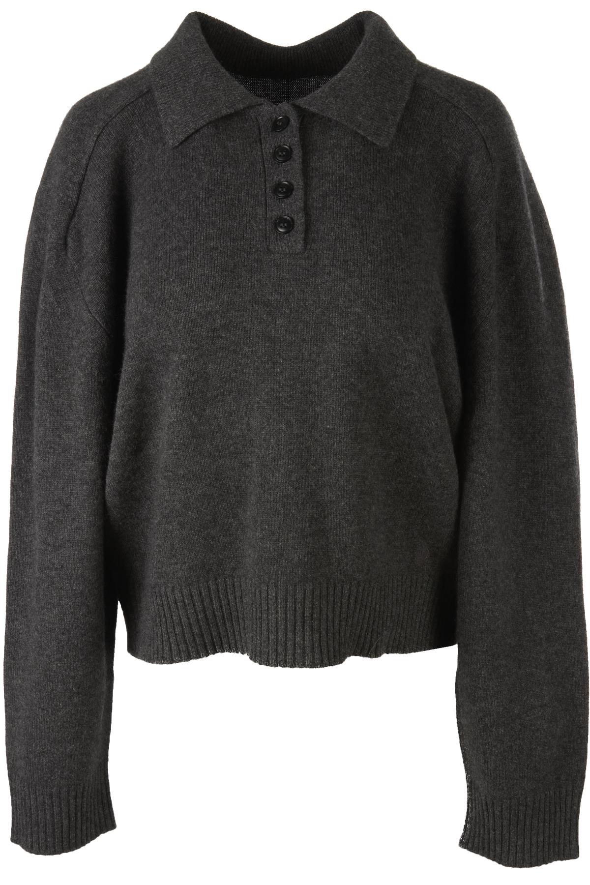LOULOU DE SAISON GREY CASHMERE SWEATER LARGE