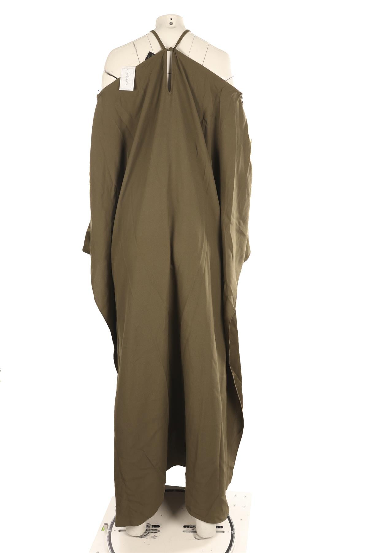 TALLER MARMO GREEN CREPE MAXI DRESS ONE SIZE
