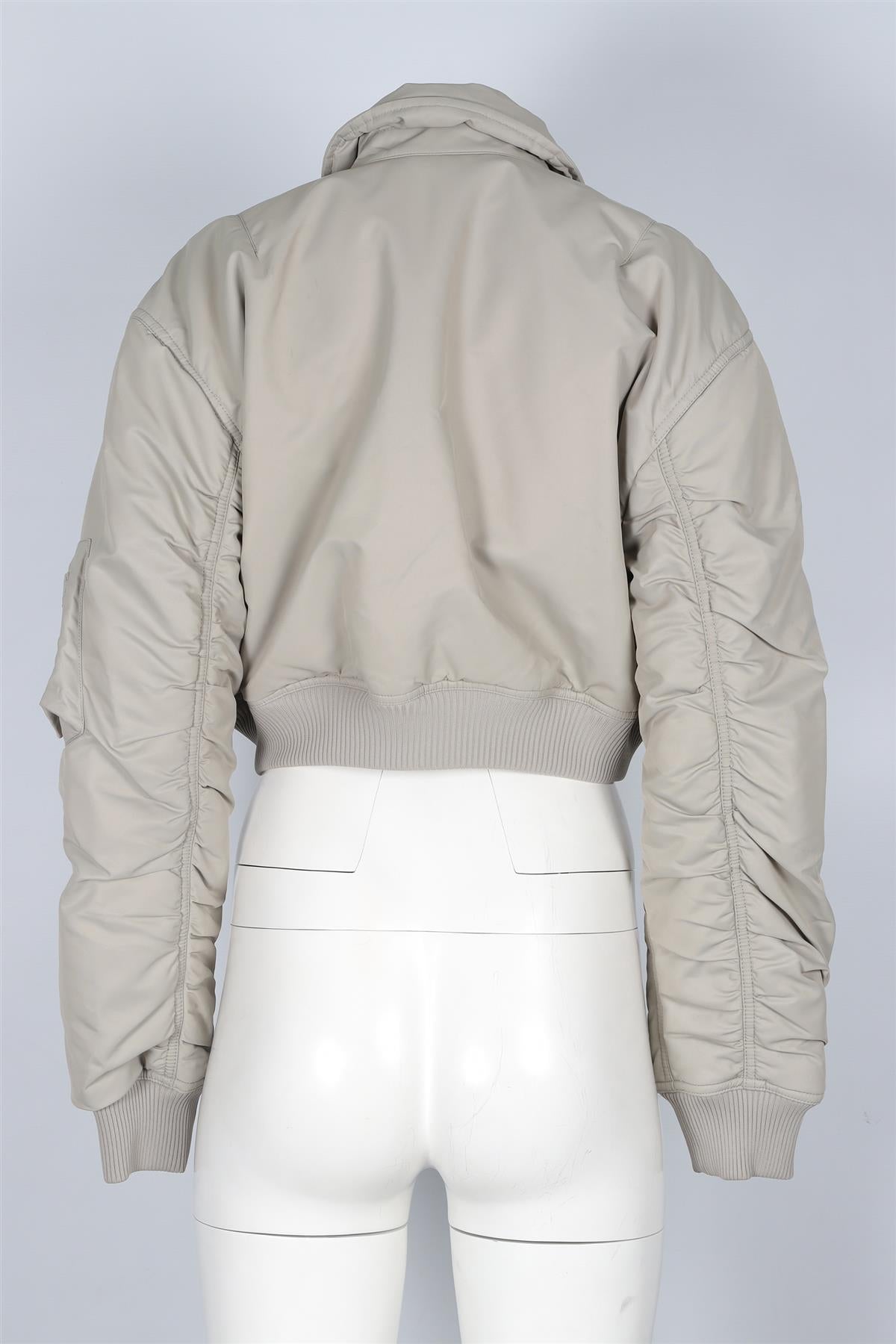 ACNE STUDIOS GREY SHELL BOMBER JACKET EU 38 UK 10