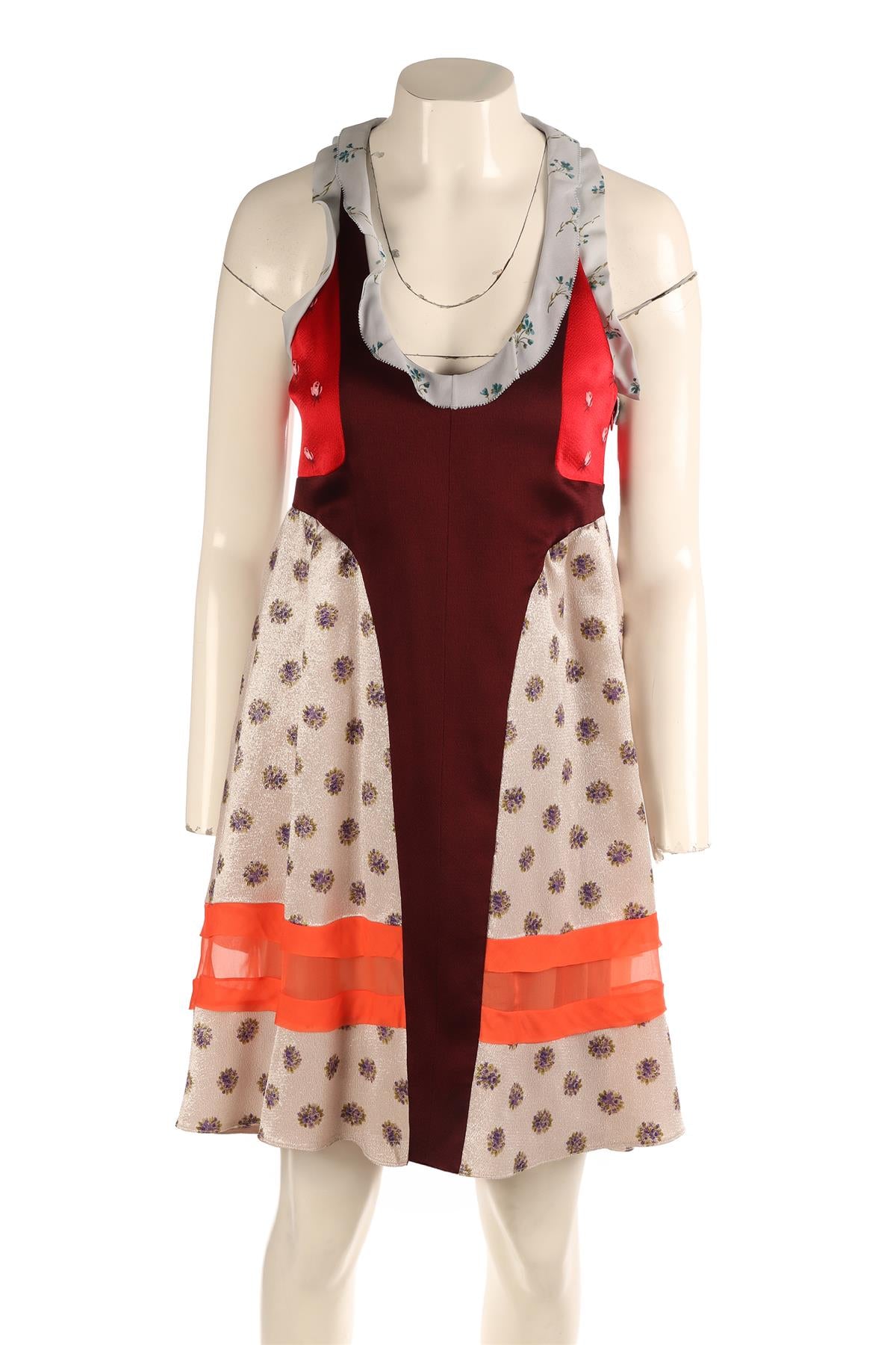 VALENTINO MULTI SILK MINI DRESS IT 38 UK 6