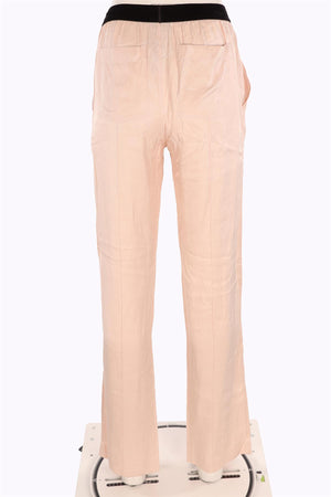 TOM FORD PINK SATIN STRAIGHT LEG PANTS XSMALL
