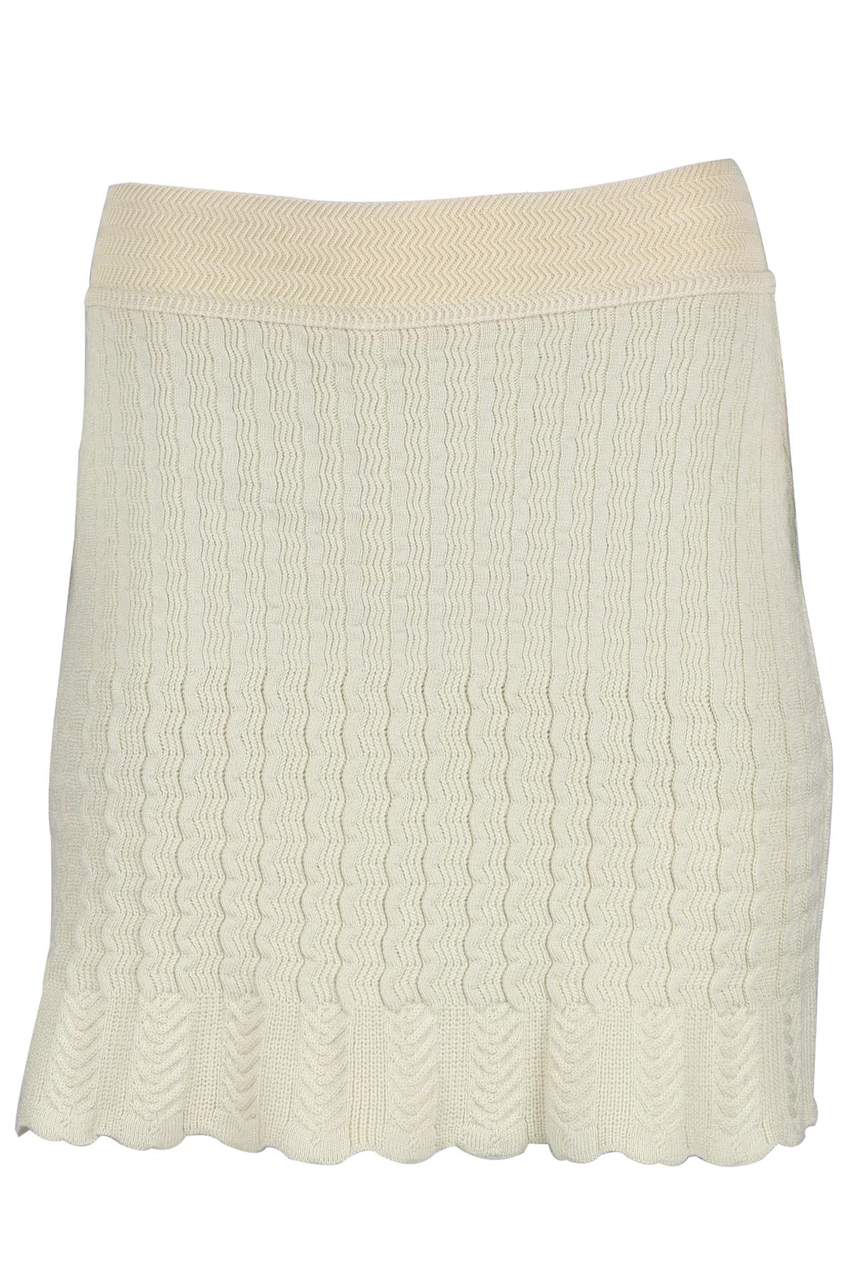 AZZEDINE ALAÏA GREEN 1990 WOOL BLEND MINI SKIRT XSMALL