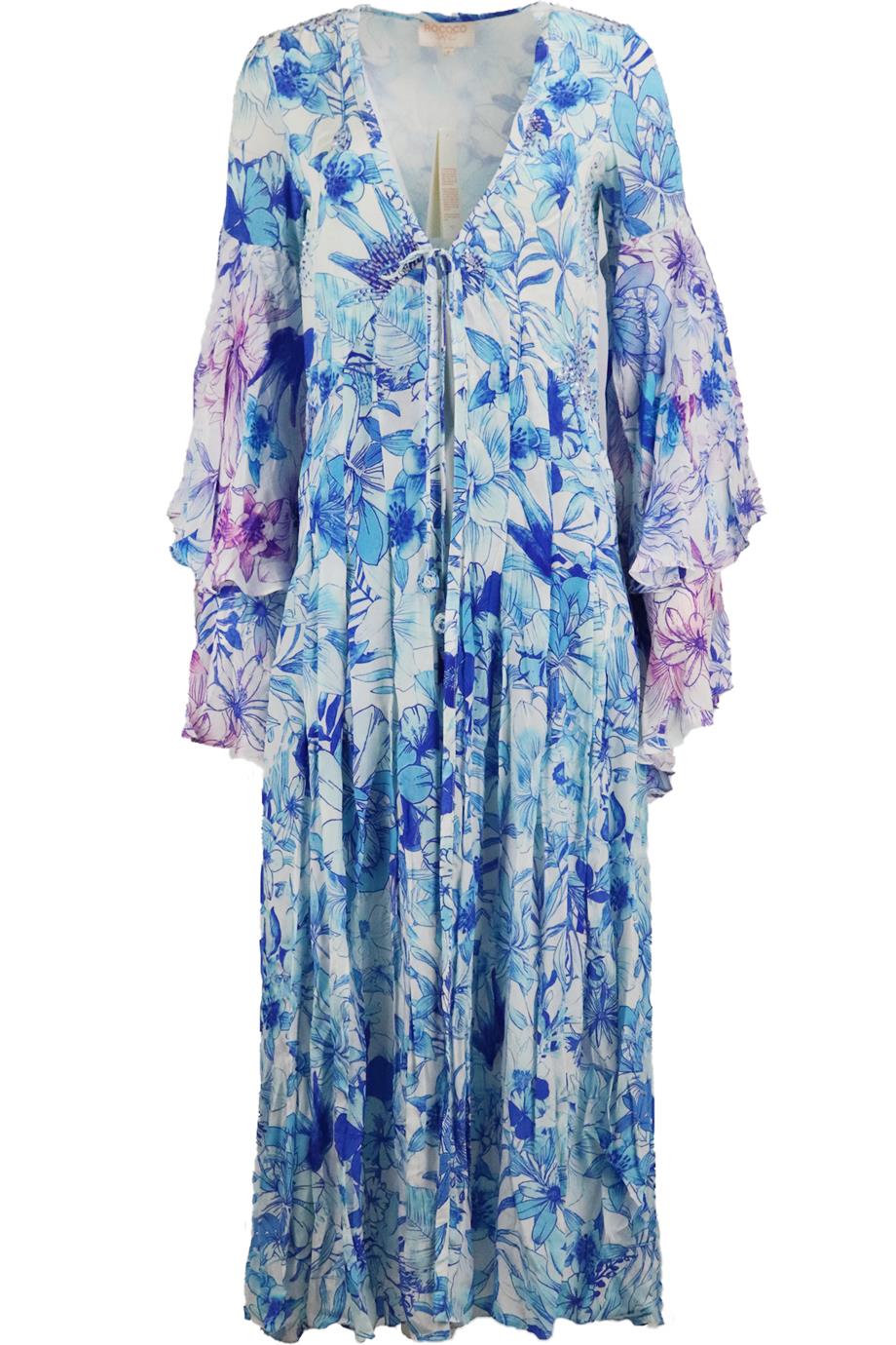 ROCOCO SAND FLORAL PRINT CREPE ROBE SMALL