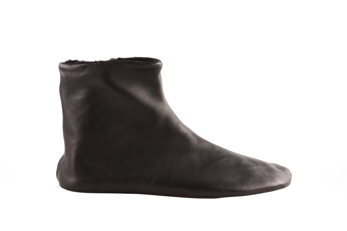 THE ROW BLACK STELLA LEATHER ANKLE BOOTS EU 40 UK 7 US 10