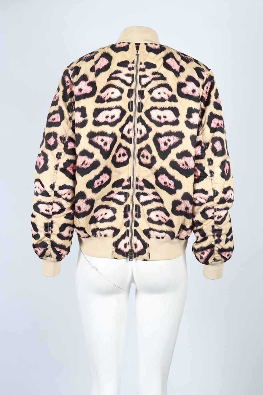 GIVENCHY LEOPARD PRINT SHELL BOMBER JACKET FR 36 UK 8