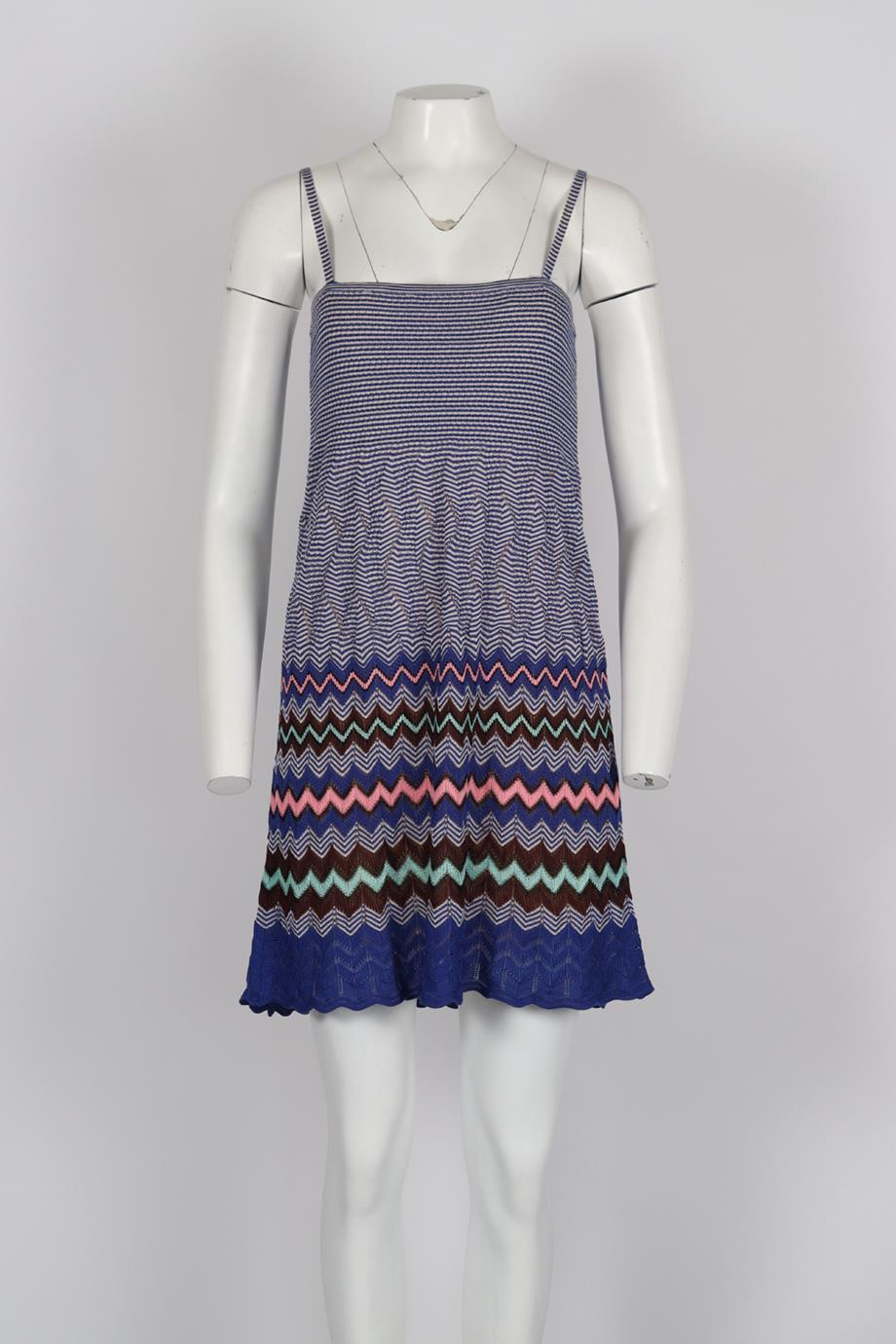 M MISSONI CROCHET KNIT MINI DRESS IT 42 UK 10