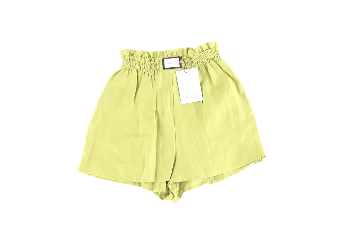 YAITTE GREEN LINEN SHORTS XSMALL
