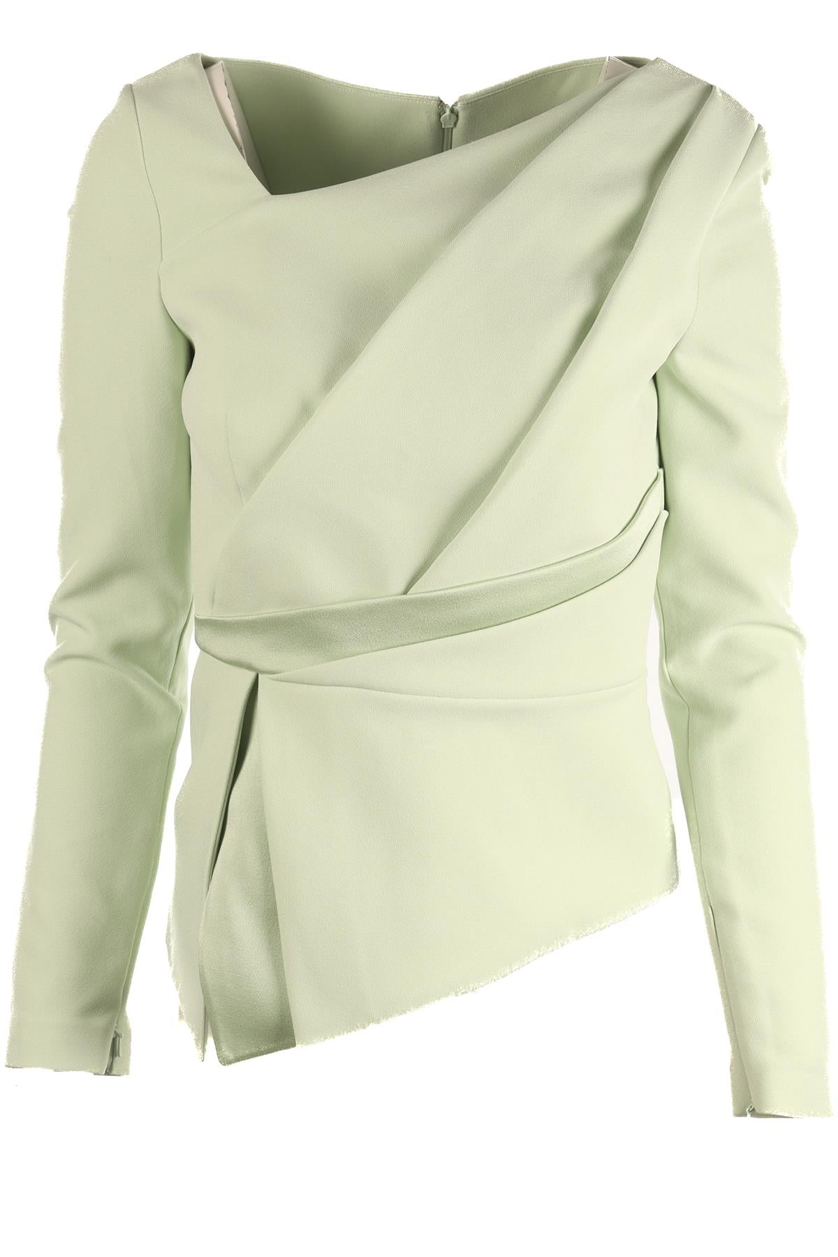 SAFIYAA GREEN CREPE TOP FR 38 UK 10