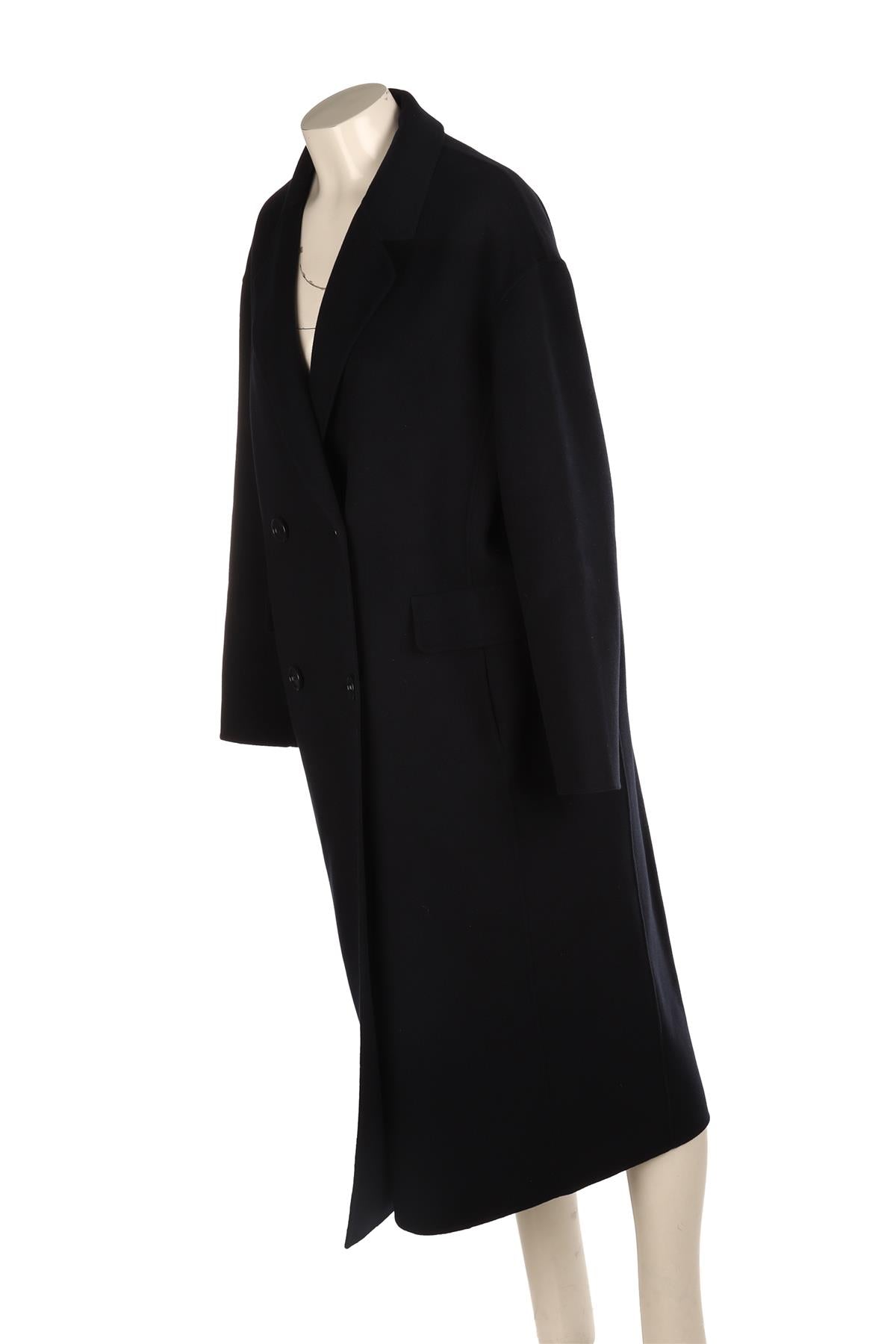 S MAX MARA NAVY WOOL COAT UK 12