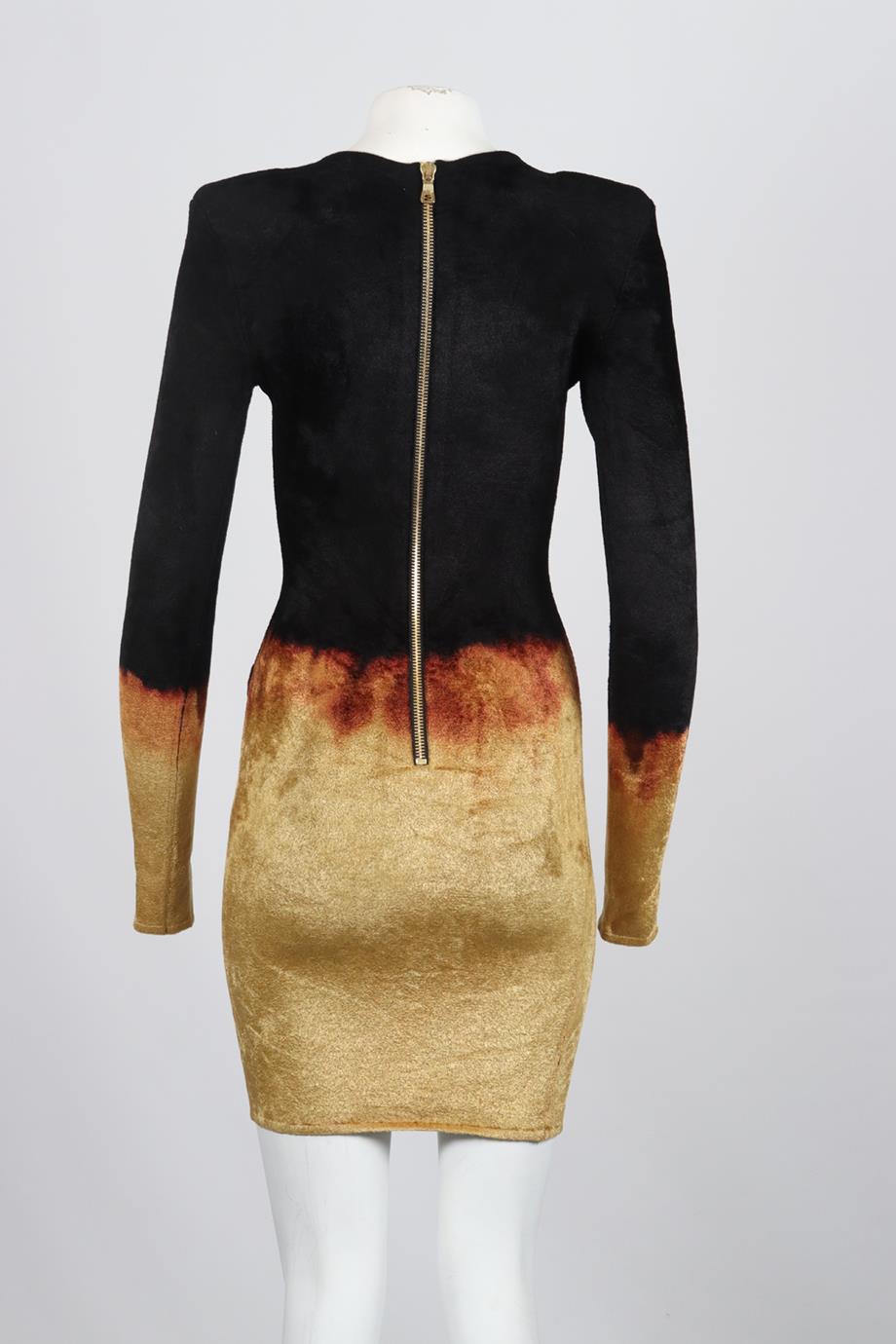 BALMAIN STRETCH KNIT MINI DRESS FR 36 UK 8