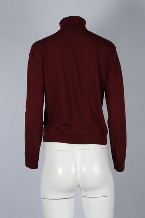 LESET BURGUNDY WOOL SWEATER XSMALL