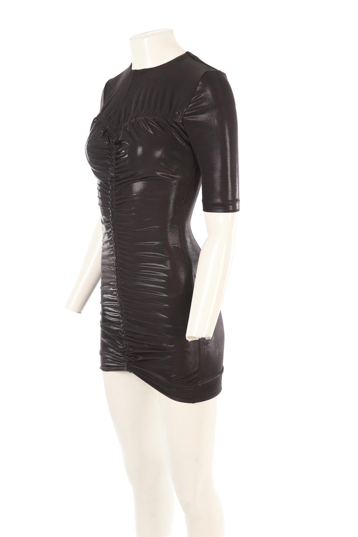 ROTATE BIRGER CHRISTENSEN BLACK JERSEY MINI DRESS DK 34 UK 6