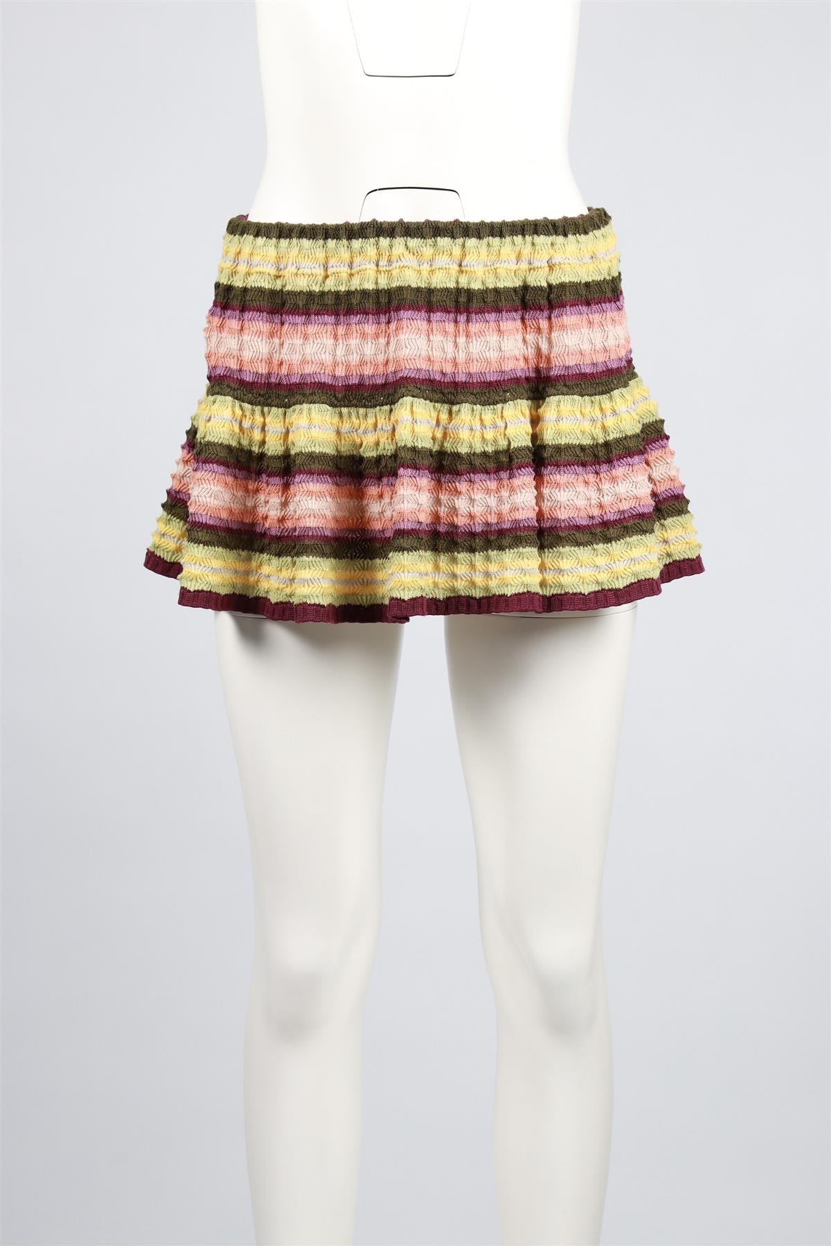 MISSONI MULTICOLOUR WOOL MINI SKIRT IT 38 UK 6