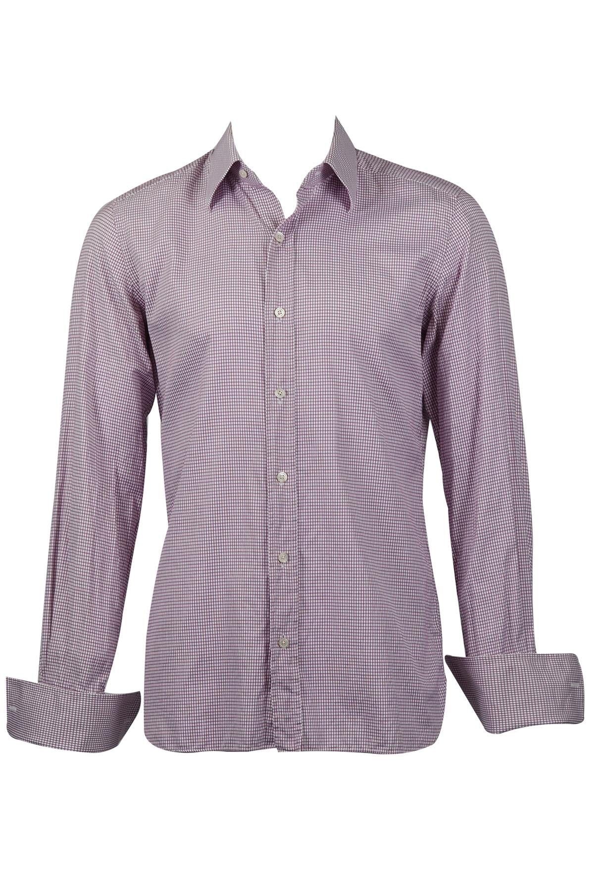 TOM FORD MEN'S CHECKED COTTON SHIRT EU 39 UK/US CHEST 38