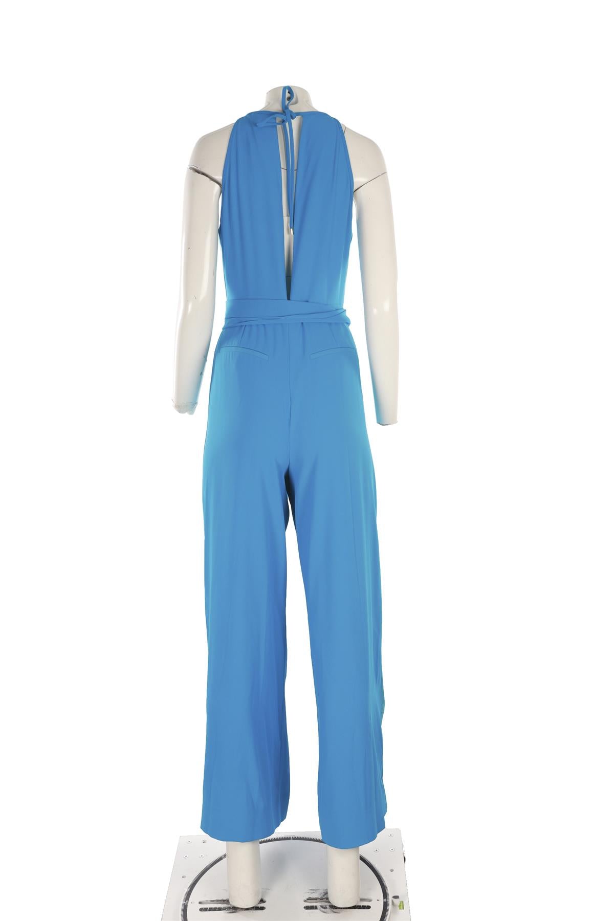 BLUE CREPE MAXI DRESS