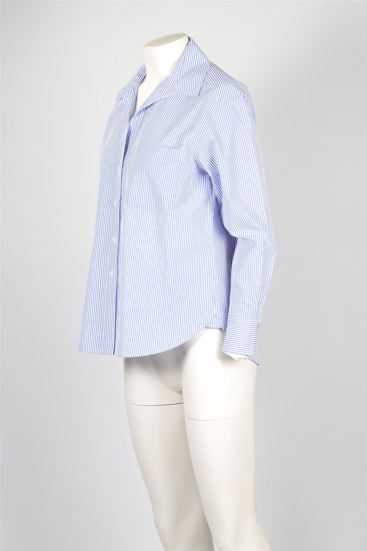 BROCHU WALKER BLUE COTTON SHIRT SMALL