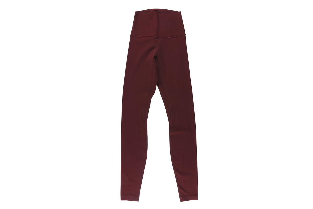 LULULEMON BURGUNDY LEGGINGS US 2 UK 6