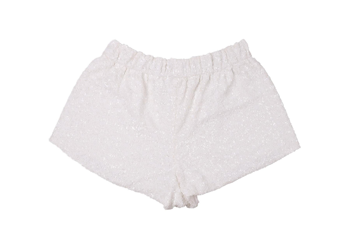 OSEREE WHITE SEQUIN SHORTS XLARGE