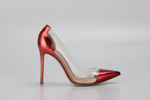 GIANVITO ROSSI PVC AND PATENT LEATHER PUMPS EU 37.5 UK 4.5 US 7.5