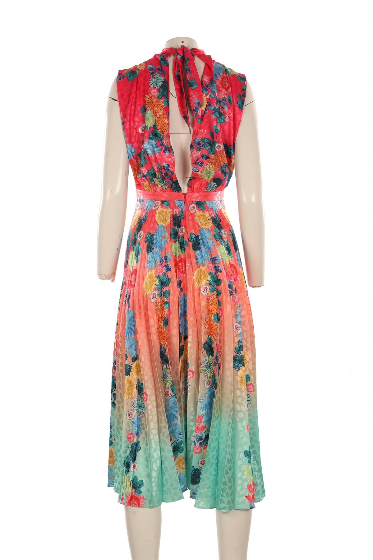 SALONI MULTI SILK MAXI DRESS UK 6