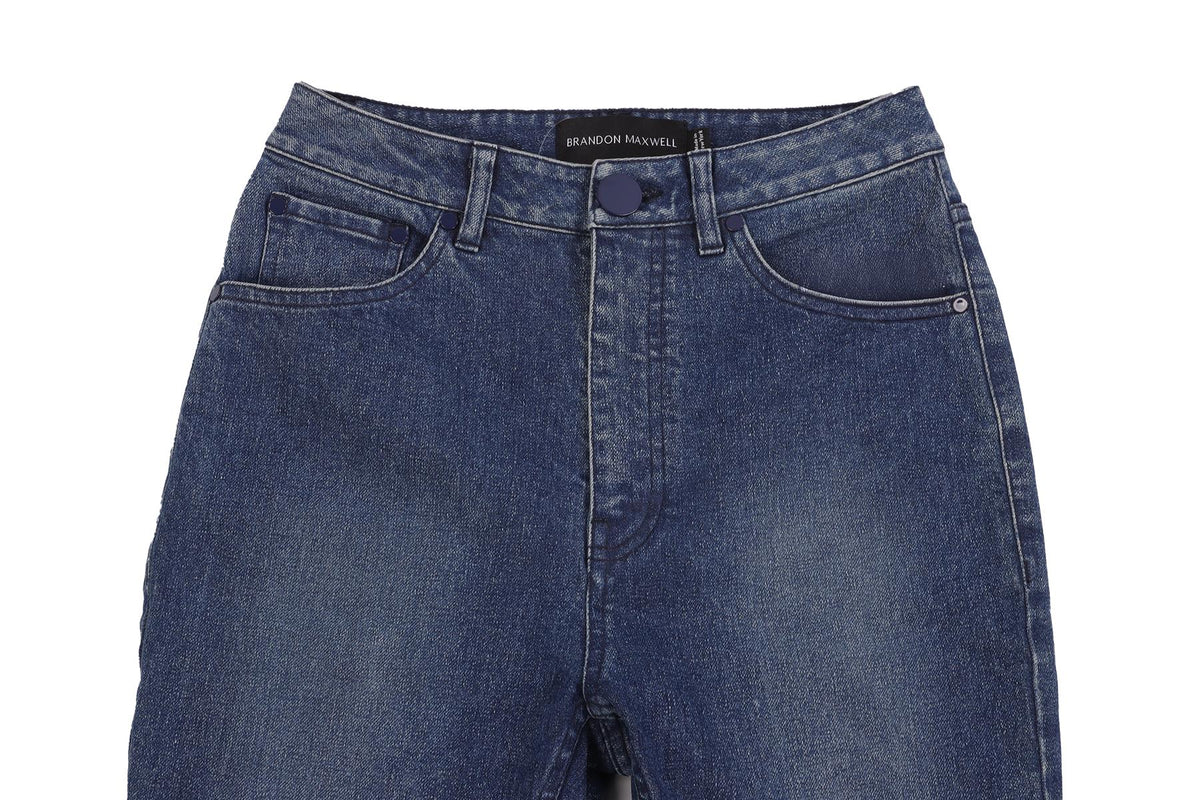 BRANDON MAXWELL BLUE HIGH RISE SKINNY JEANS W25 UK 6-8