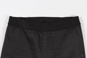 ANN DEMEULEMEESTER BLACK LEATHER LEGGINGS SMALL