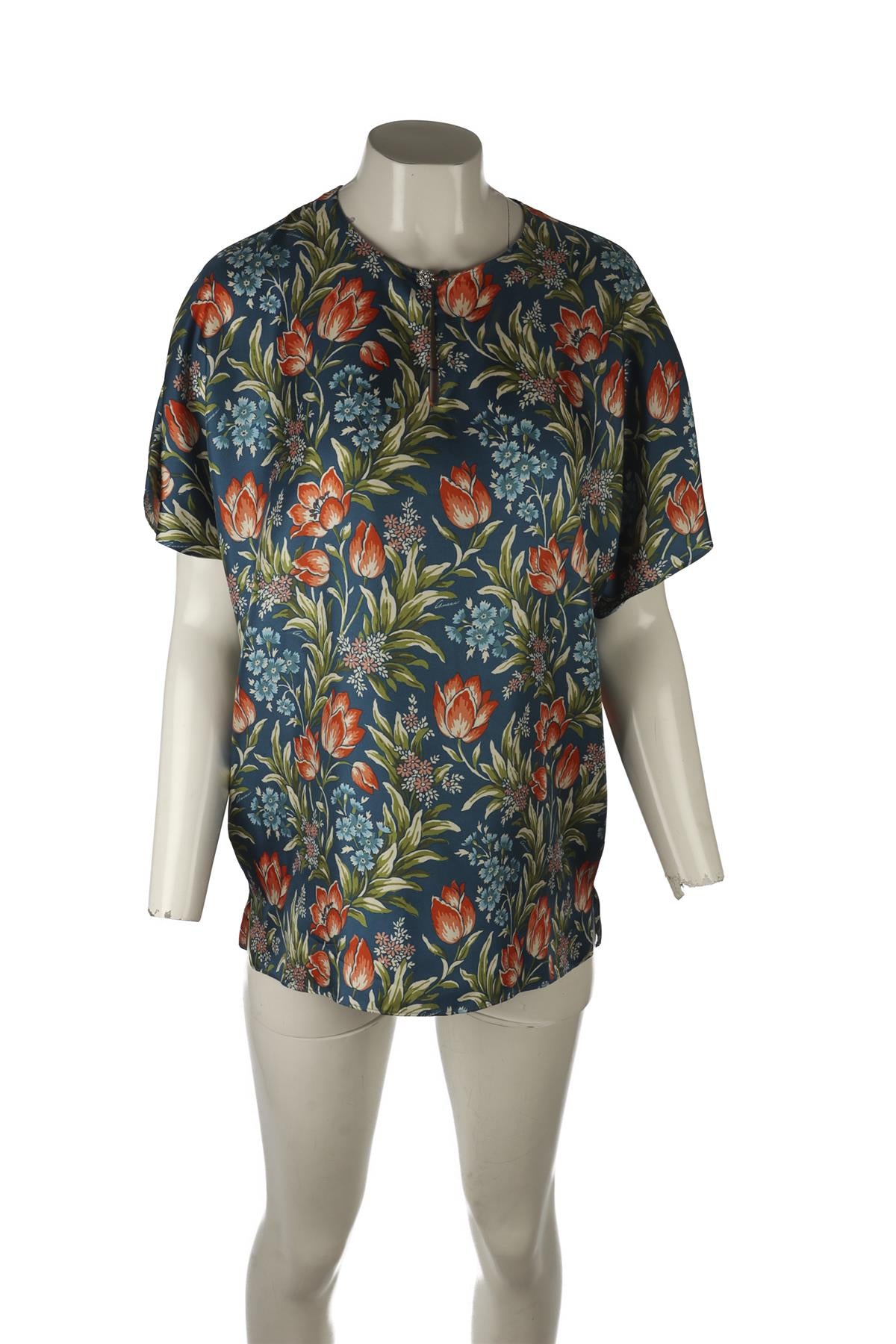 GUCCI MULTI NOJUM SILK TOP IT 46 UK 14
