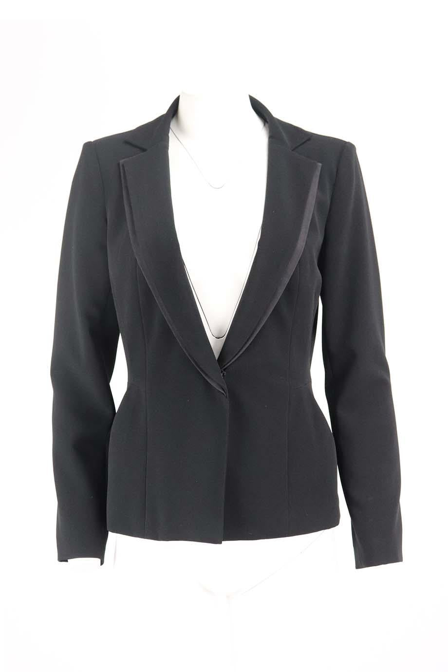 NANETTE LEPORE CUTOUT CREPE BLAZER US 8 UK 12