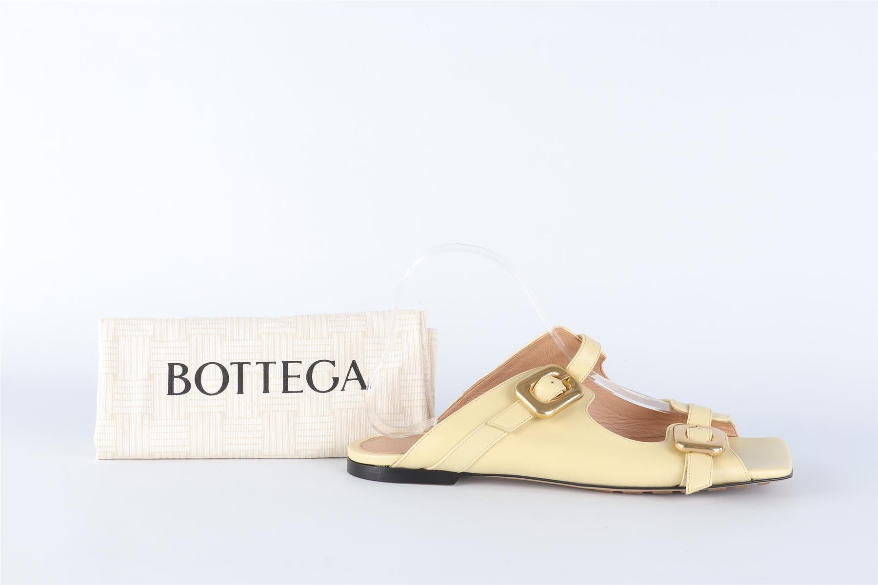 BOTTEGA VENETA YELLOW LEATHER SANDALS EU 39 UK 6 US 9
