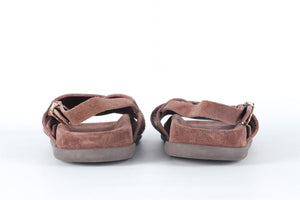 ANCIENT GREEK SANDALS BROWN SUEDE SANDALS EU 38 UK 5 US 8