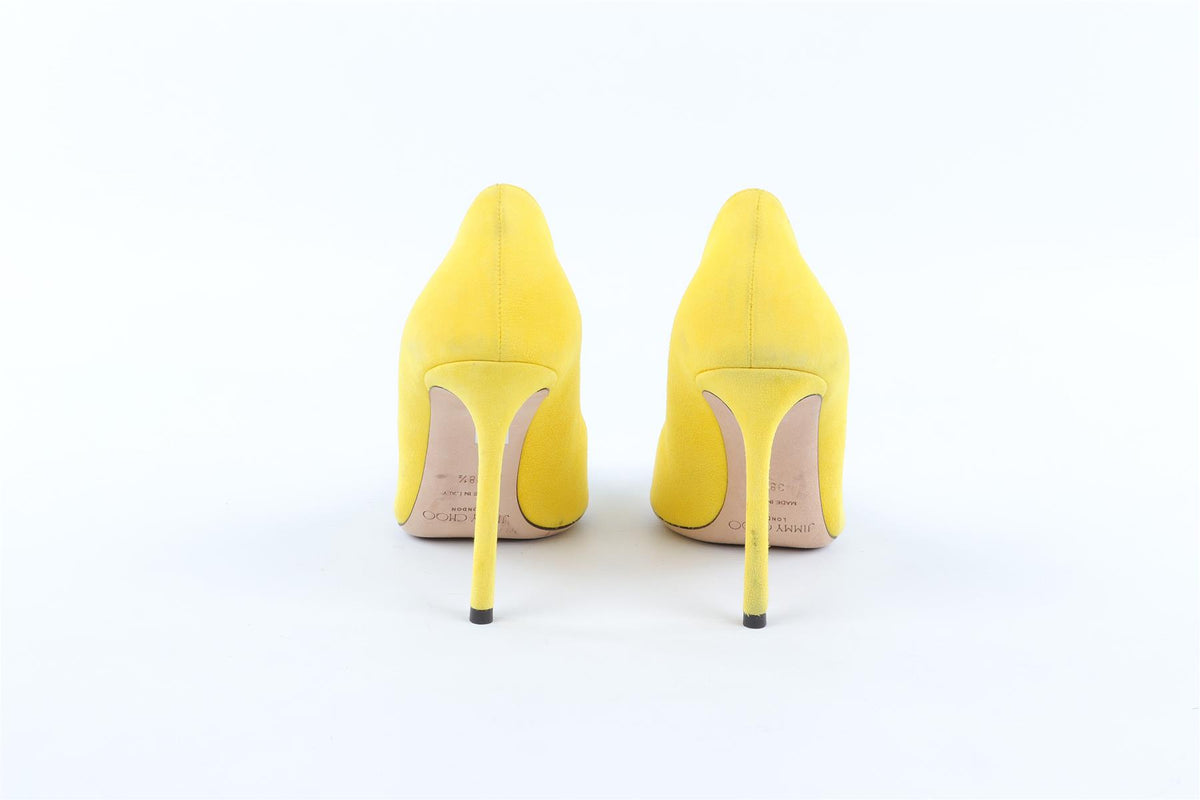JIMMY CHOO YELLOW SUEDE PUMPS EU 38.5 UK 5.5 US 8.5