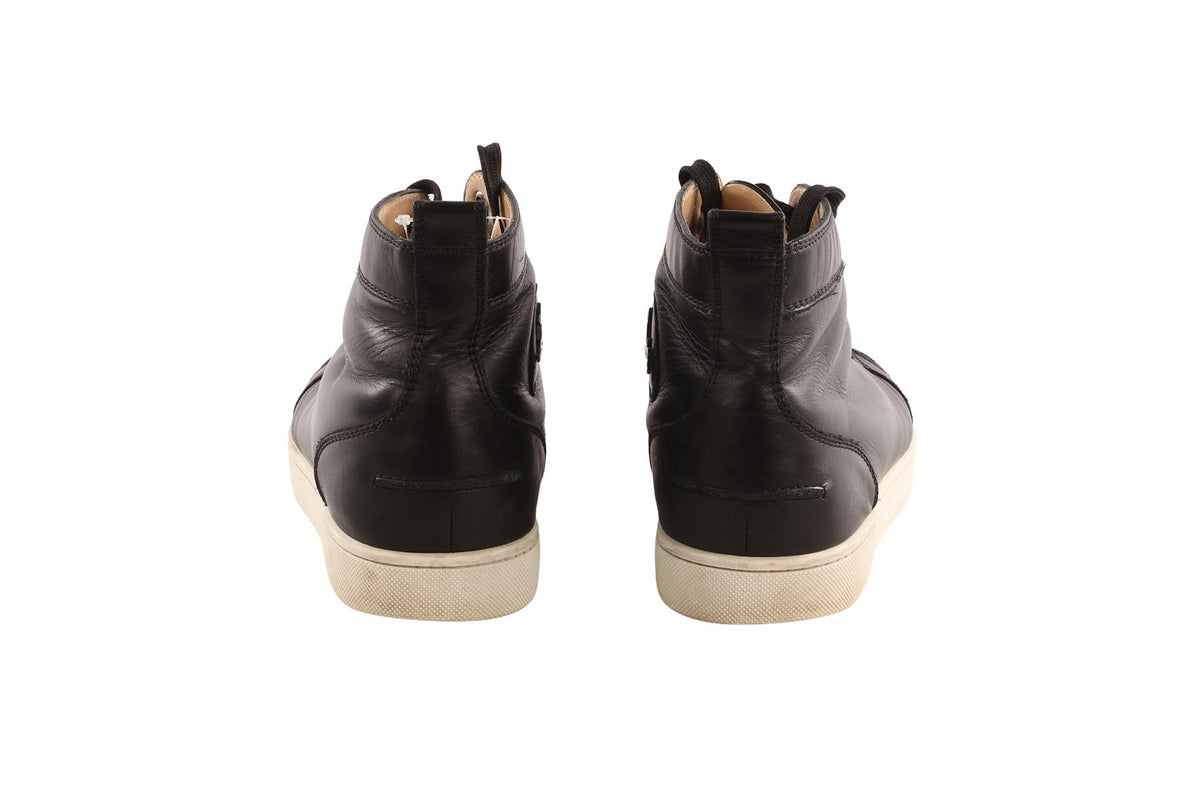 CHRISTIAN LOUBOUTIN BLACK LEATHER MEN'S SNEAKERS EU 44 UK 10