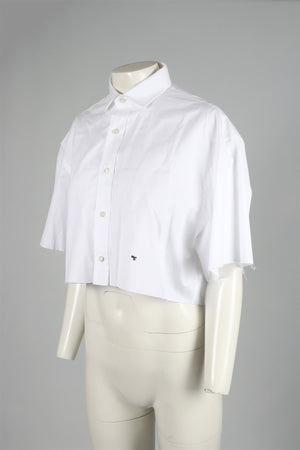 HOMME GIRLS WHITE COTTON SHIRT UK 8