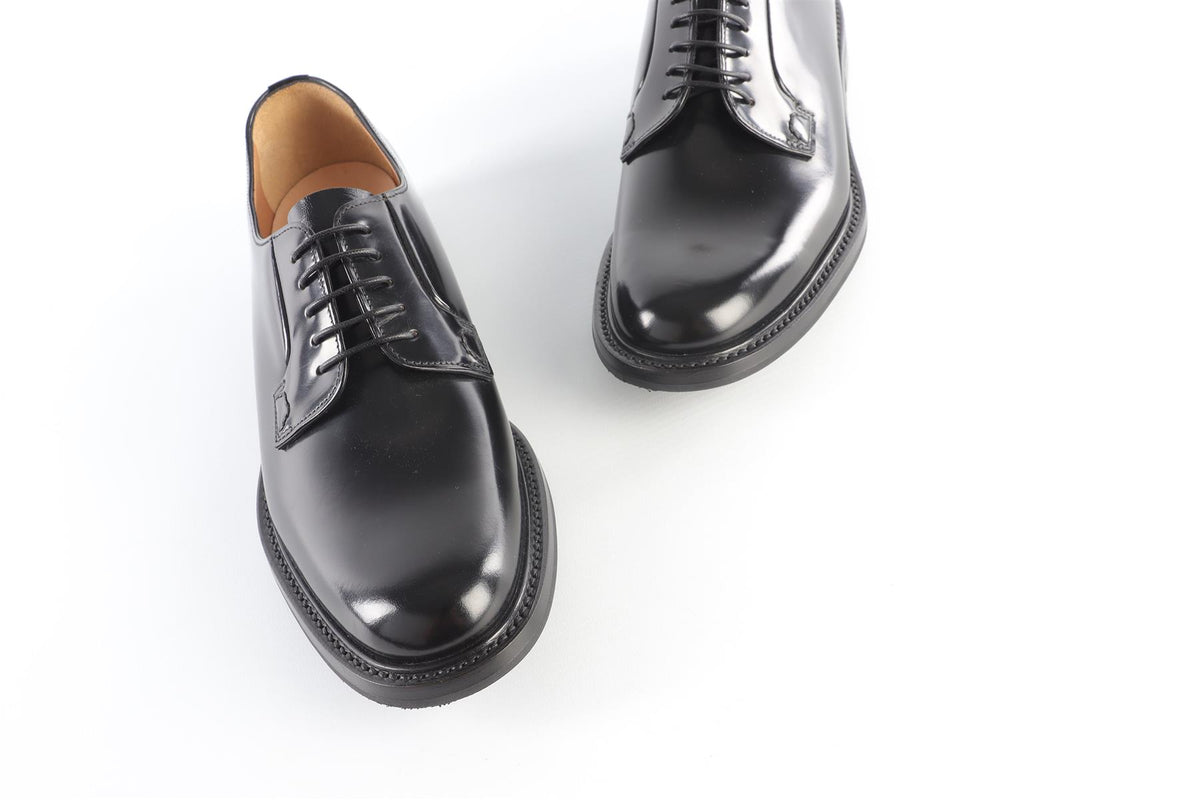 CHURCH'S BLACK LEATHER DERBY SHOES EU 40 UK 7 US 10